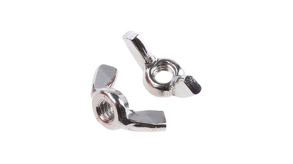 Wing Nut, M4, 8.5mm, Stainless Steel, Pack of 50 pieces
